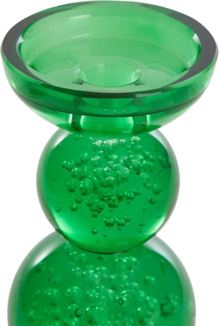Kaarsenhouder Ø10x26,5 cm ITINGA glas bubbel groen