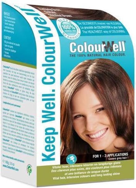 Colourwell 100% Natuurlijke haarkleuring kastanje bruin 100 Gram