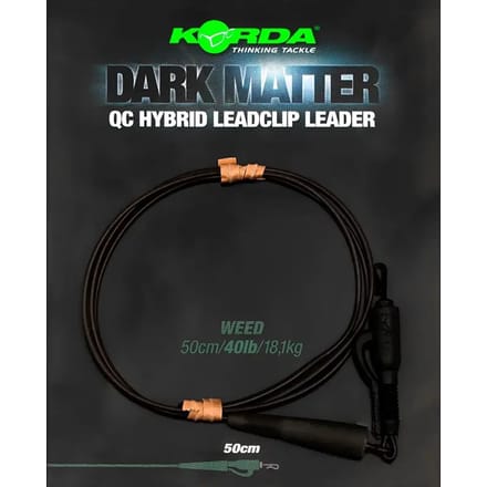 Hybride Clip Korda Dark Matter Leader 50 cm QC Weed