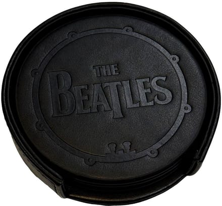 The Beatles - Drum Logo Onderzetter Set - Zwart