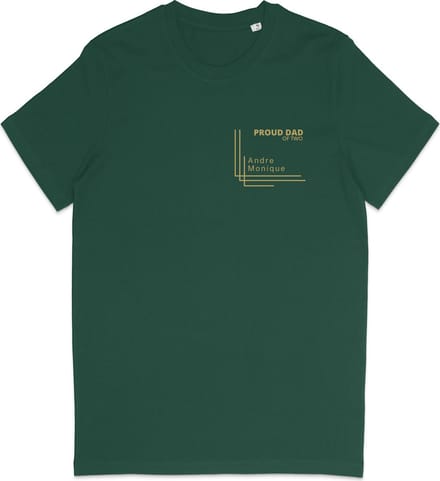 T Shirt Heren - Gepersonaliseerd - Trotse Vader Cadeau - Groen - S