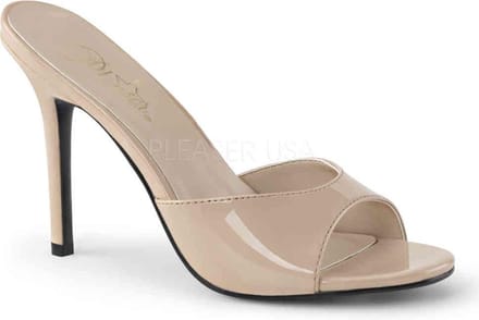 Pleaser - CLASSIQUE01 Muiltjes met hak - US 6 - 36 Shoes - Creme