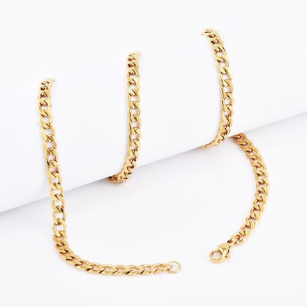 ABkettinkjes - Schakelketting - Basic - kettinkje - Gold plated - 18K - Verguld