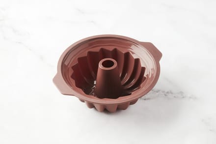 Point-Virgule tulbandvorm uit platinum silicone Vintage Maroon 24cm