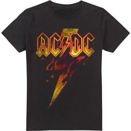 AC/DC Heren Fire Bolt T-Shirt (Zwart)