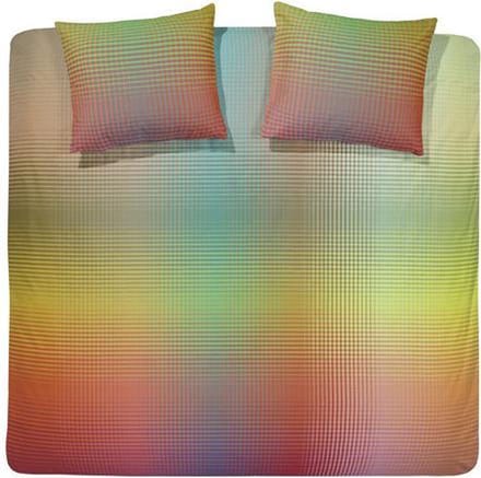 Damai Rainbow Dekbedovertrek - Katoensatijn - Lits-jumeaux - 240x200/220 cm - Lime