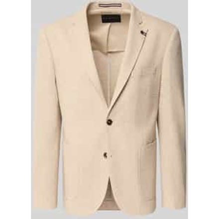 slim fit 2-knoopscolbert met structuurpatroon