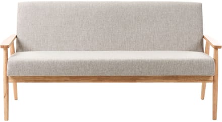 ESRUM - Driezitsbank - Grijs/Lichtbruin- Polyester