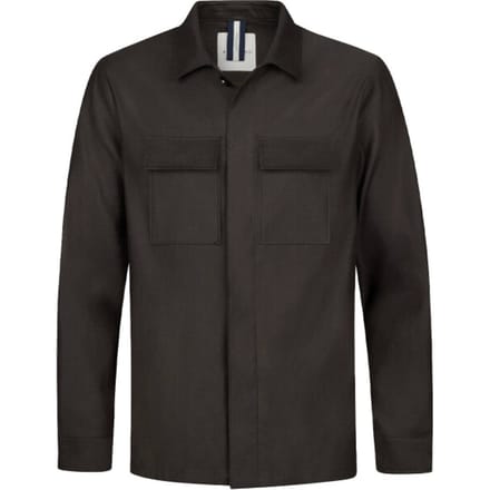 Overshirt Profuomo bruin met dubbele borstzak