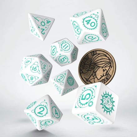 Q-Workshop The Witcher Dice Set - Ciri - The Law of Surprise (7 pcs + coin)