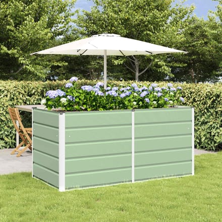 vidaXL - Plantenbak - Groen - 160 - x - 80 - x - 75 - cm - Staal