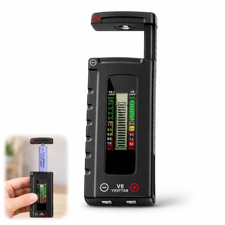 Digitale Batterijtester - Batterij Controle - Batterijen Testen - LCD Display - Compact Formaat - Zwart