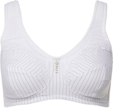 Ulla Popken - Dames - Ontlastingsbeha zonder beugel strasshanger - Sneeuwwit - Maat 130B