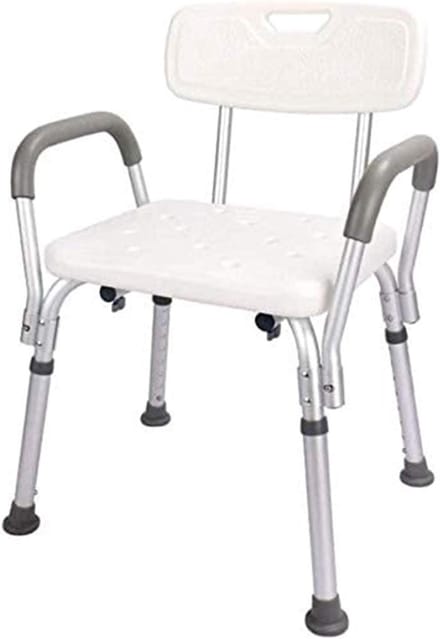 Douchestoel - Badkruk - Veilig Douchen - Verstelbare Hoogte - 43-59 cm - Wit