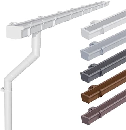 Dakgootset voor tuinhuis 68mm - Doosvormig 2 x 3m - Wit
