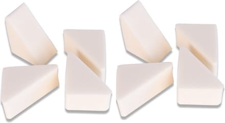 Superstar Schmink sponsjes - 8x - driehoek - latex - wit - 5 x 4 cm - make-up sponsjes
