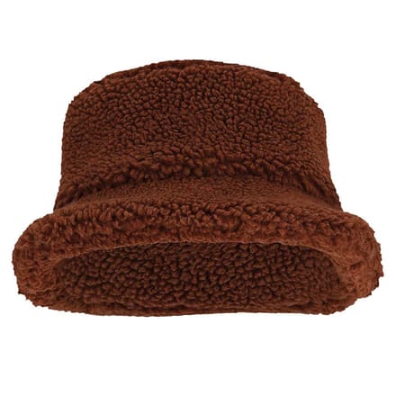 Sarlini - Hoed dames - Teddy Wol - Midden Bruin - One Size