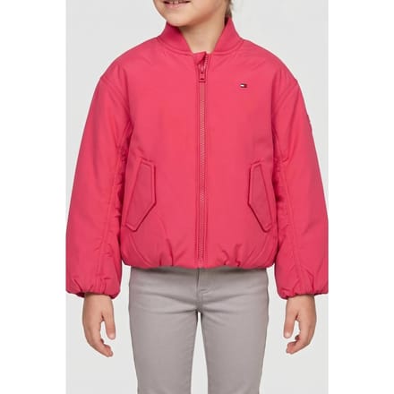 Tommy Hilfiger Girls Padded Bomber Vintage Cerise Größe: 6 | Jacken Outlet | kids | Rosa