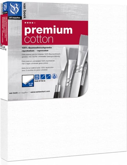 Van Beek Schildersdoek Groot - 100% Katoen - Canvas - Schilderdoek - Premium Kwaliteit - 20x80 cm - 21-25 mm