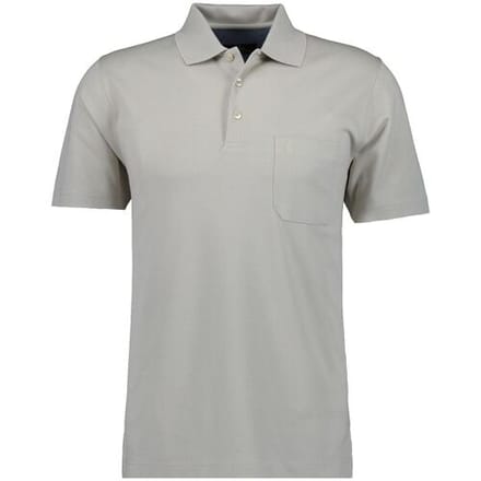 Ragman Polo Softknit Fine Jacquard Pattern Beige / male