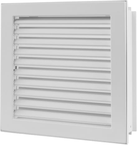 Koelluchtrooster - Ventilatierooster - Ventilatie - Torsiestijf frame - 23 x 23 cm - Wit