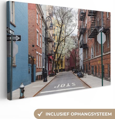 Canvas Schilderij New York - Amerika - NYC - 60x40 cm - Wanddecoratie