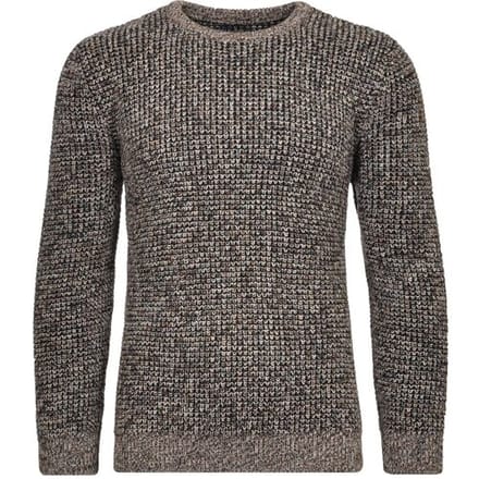 Ragman Trui Structure Knit Pullover Roundneck Taupe-Grijs / male