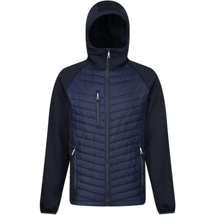 Regatta Heren Navigate Quilted Hybride Jas (Marine/Seal Grijs)