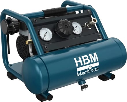 HBM olievrije stille compressor, 4 liter, 8 bar, 0,5 pk