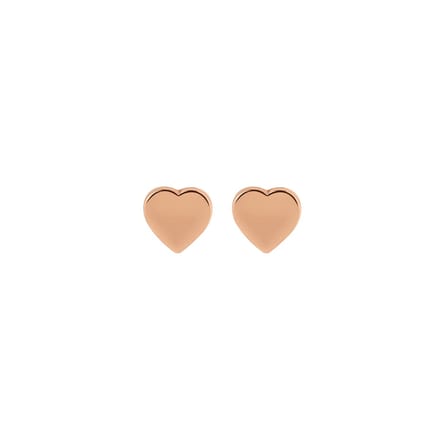 Rosé Goud Plated Hart Oorknopjes