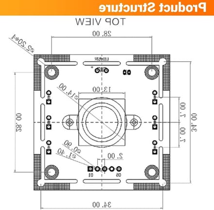 Embedded Camera Module 1280x720 Webcam met OV9732 Chip voor Beveiligingssystemen en Slimme Toepassingen