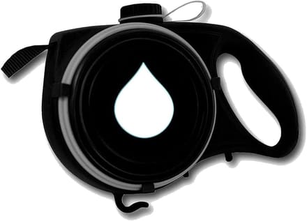 Hondenriem Multifunctioneel - Intrekbaar Lijn - Wandelen Buiten - Ingebouwde Drinkbak - 500 Gram - Noir