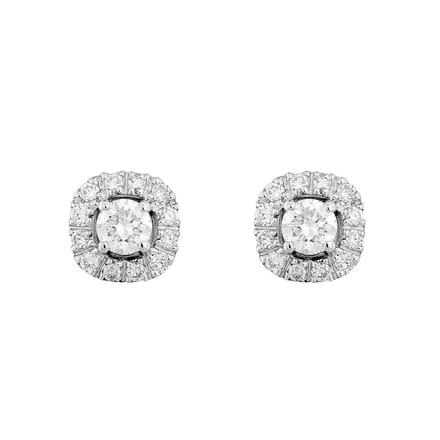 Orphelia OD-5028 - Oorstekers - 18 Karaat Witgoud / Diamant 0.36 ct - 7 mm