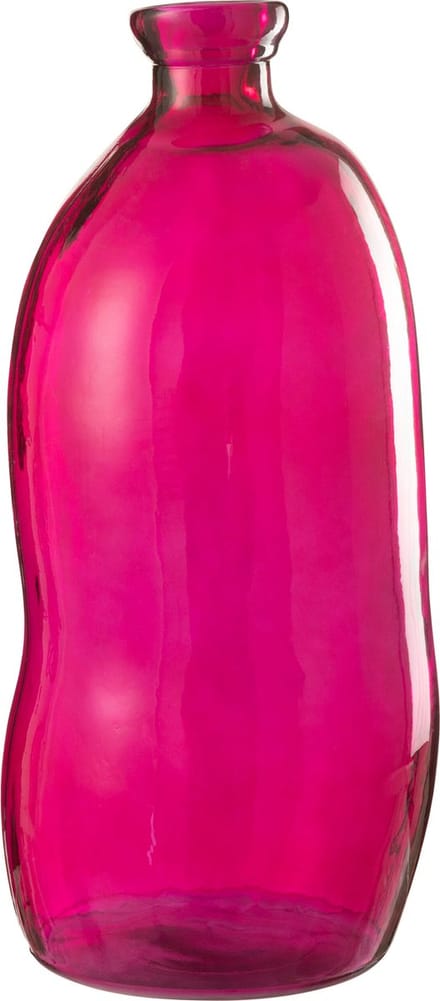 J-Line vaas Ovaal - glas - fuchsia - 73 cm hoog