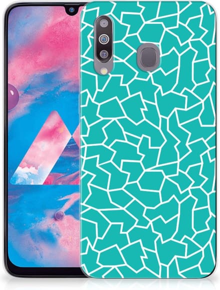 Samsung Galaxy M30 Hoesje maken Cracks Blue