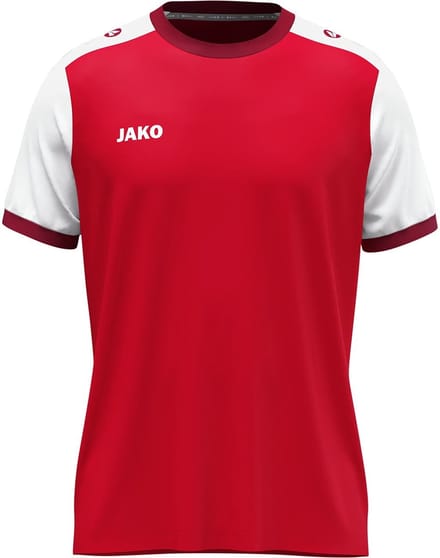 Jako Dynamic Shirt Korte Mouw Kinderen - Rood / Wit / Donkerrood | Maat: 128