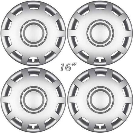 GoodGo Wieldoppen GRANIT-S 16 inch mat zilver. Set a 4 stuks in doos (a.u.b. tekst lezen!)
