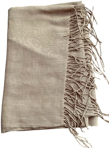 Sjaal lang effen kleur mosterd geel 185/75cm