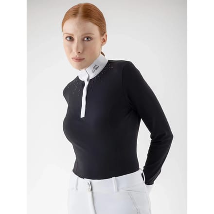 Dames wedstrijdpolo met lange mouwen Equiline Gavag