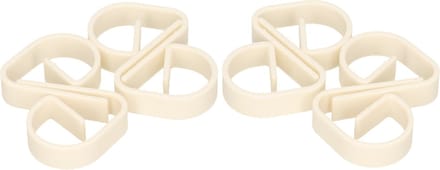 Set van 8x kunststof tafelkleed klemmen wit - 5 cm tafelzeil klemmen