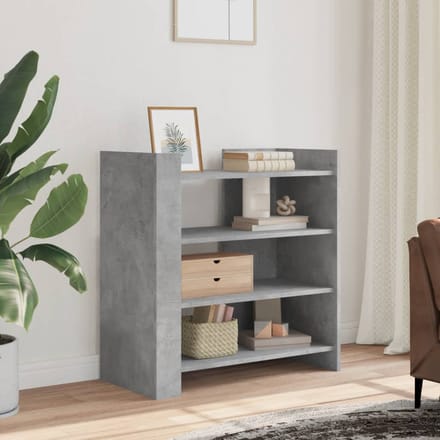 vidaXL - Dressoir - 73,5x35x75 - cm - bewerkt - hout - betongrijs
