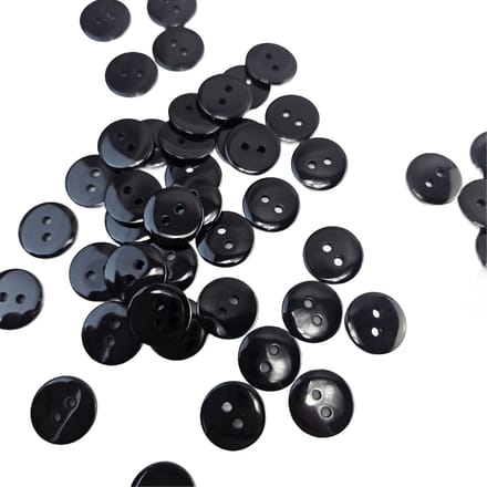 BamBella ® - Knopen zwart knoopjes - 50 stuks - 1cm - glanzend