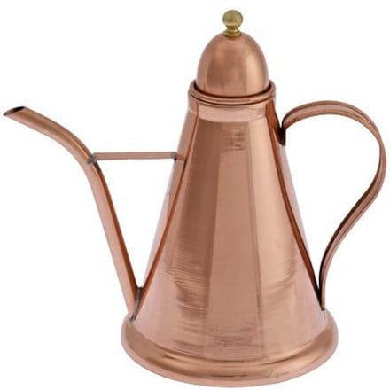 Conische oliedispenser - ICH-ZAPFE - 1L - Koper & messing - Druipvrije schenktuit - Klassieke stijl