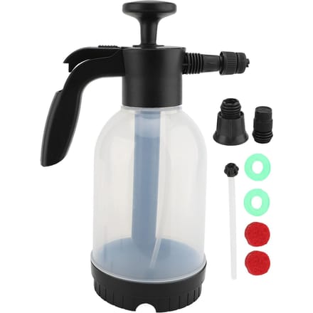 Schuimspuit 2L Instelbare Druk Schuimende Pompspuit Handpomp Drukspray voor Autowassen black