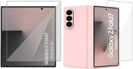 ChiGuard Hoesje & Screenprotector geschikt voor Samsung Galaxy Z Fold 7 - Case - Roze