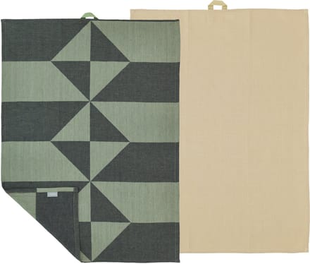 Södahl Twist Theedoek 50 x 70 cm 2 stuks Hedge Green