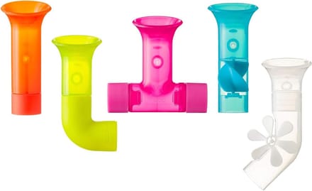 Pipes Baby Bath Toy - Multicoloured Water Pipes for Bath Time - Suitable for 1 2 3 and 4 Year Olds bath bucket