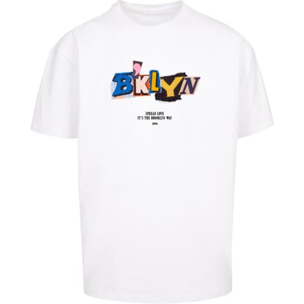 Mister Tee - BRKLYN Oversize Heren T-shirt - XL - Wit