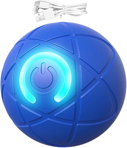 Hondenbal Speelgoed - Interactieve Bal - Hond Spelletjes - Automatisch Rollend - 6.4 cm Diameter - Blauw