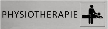 CombiCraft Aluminium Deurbordje "Physiotherapie " 165x45mm met tape
